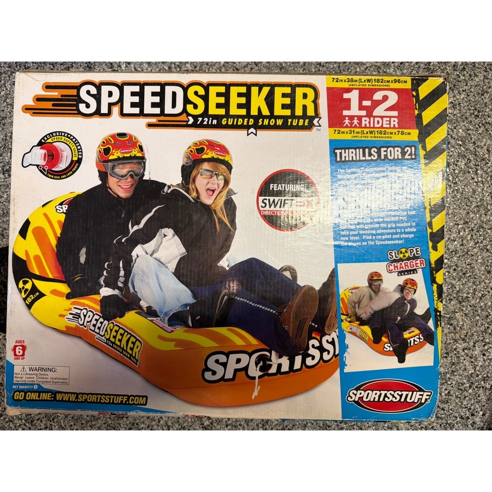 Sportsstuff Speedseeker 72in Guided Snow Tube 1-2 Rider Slope Charger Series